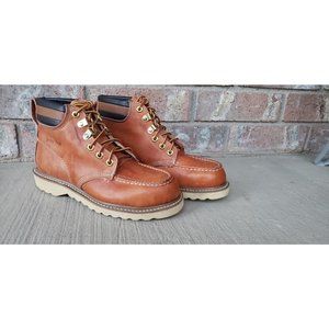 Vintage Iron Age Steel Toe Crepe Sole Work Boots Union Made in USA Women's 6